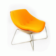 Chaise visiteur Lapalma AUKI d'occasion - lounge en mousse de polyuréthane ignifugée avec pieds en métal en base de croix - design et robuste