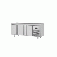 Desserte réfrigérée positive 3 portes GN1/1 centrale INFRICO - Tout inox AISI304 avec contrôleur numérique tactile IP65 - 465 litres - Groupe tropicalisé 40°C