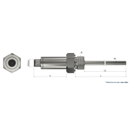 Sonde à résistance à visser (RTD) Sortie connecteur M12 avec transmetteur - PR31