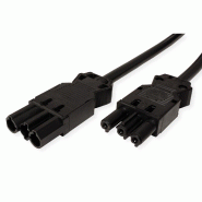BACHMANN Câble prolongateur GST18-3 Mâle / coupleur, 2 m, noir, 1 m
