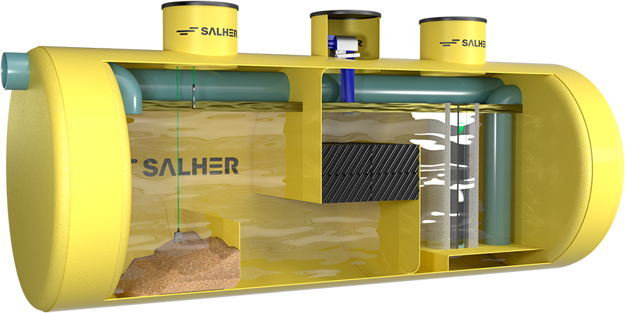 Séparateur d'hydrocarbure en PRFV, dimensionné conformément à la norme EN 858 - Salher_0