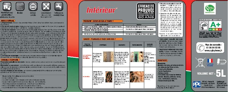 Traitement du bois poutre et charpente action 20 ans, XYLOPHENE, 5 L
