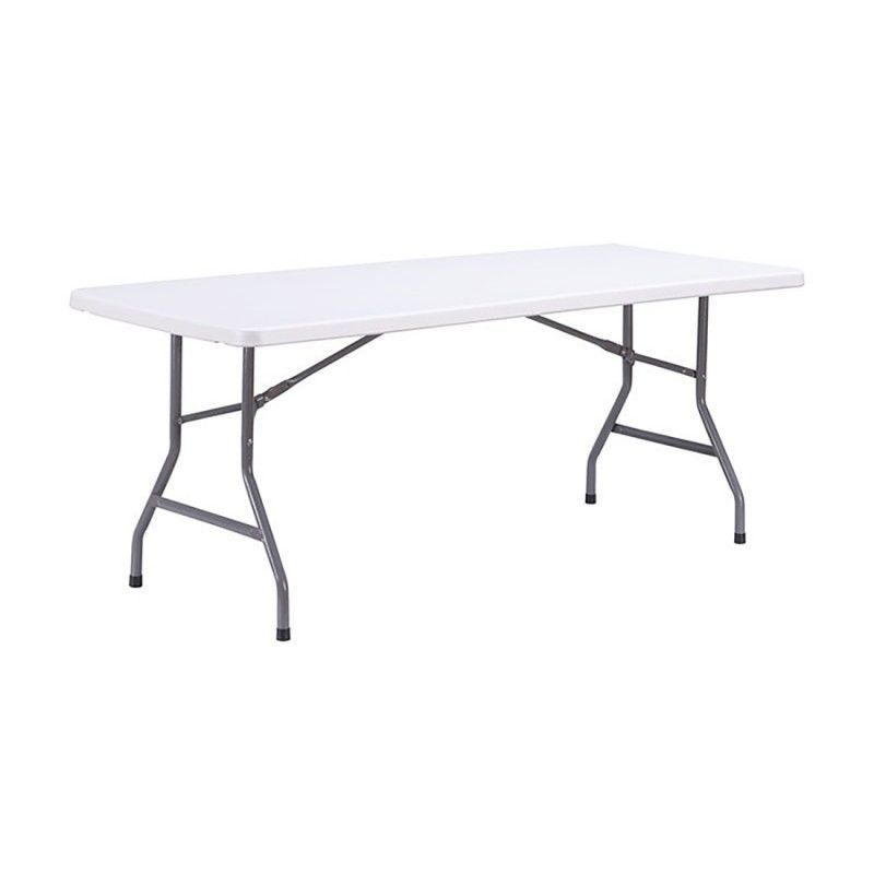 Lot de 4 tables polypro professionnelles en polypro 183 cm blanc_0