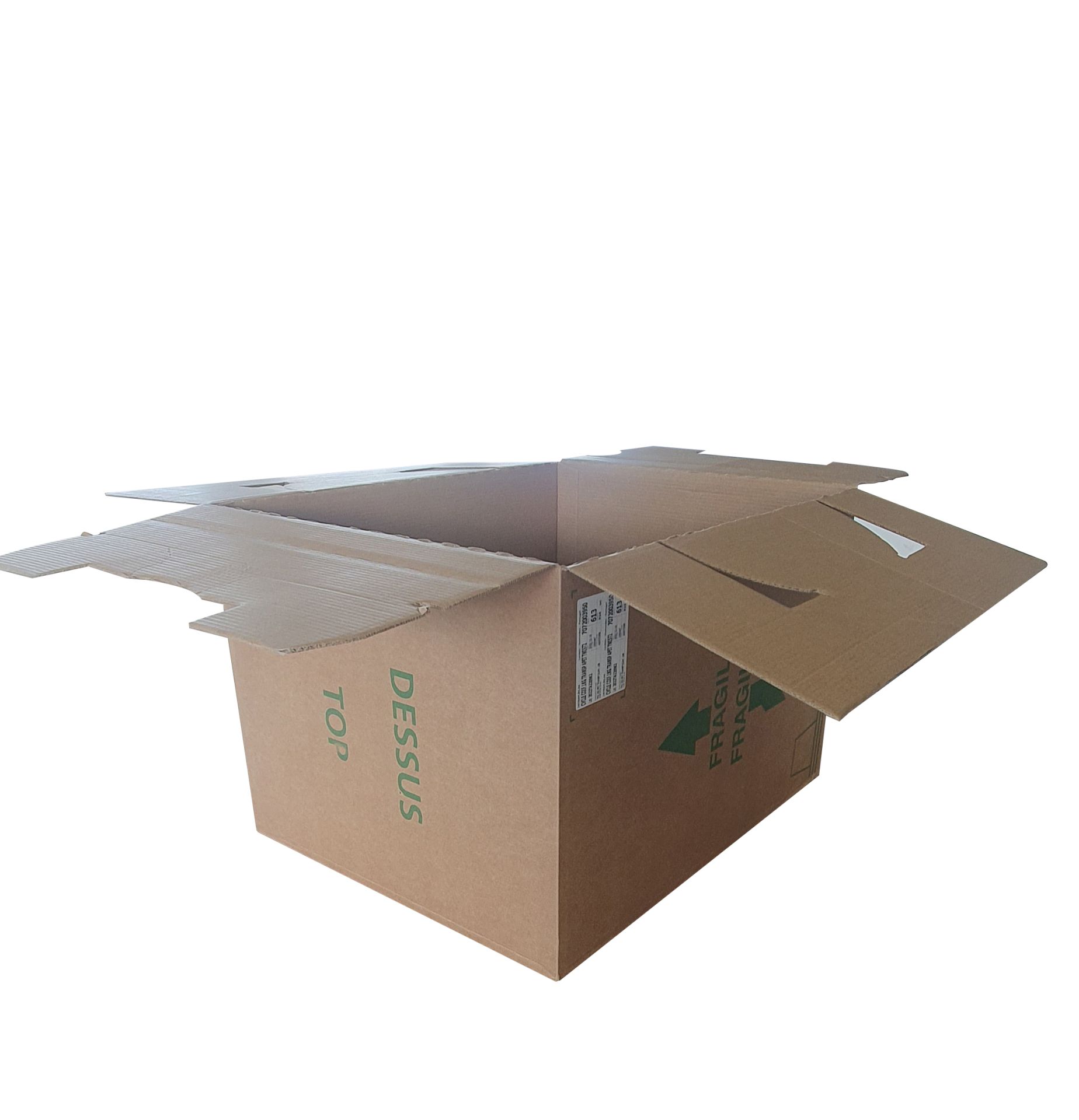 Caisse en carton simple cannelure renforcée 60 x 48 x 40 (cm)_0