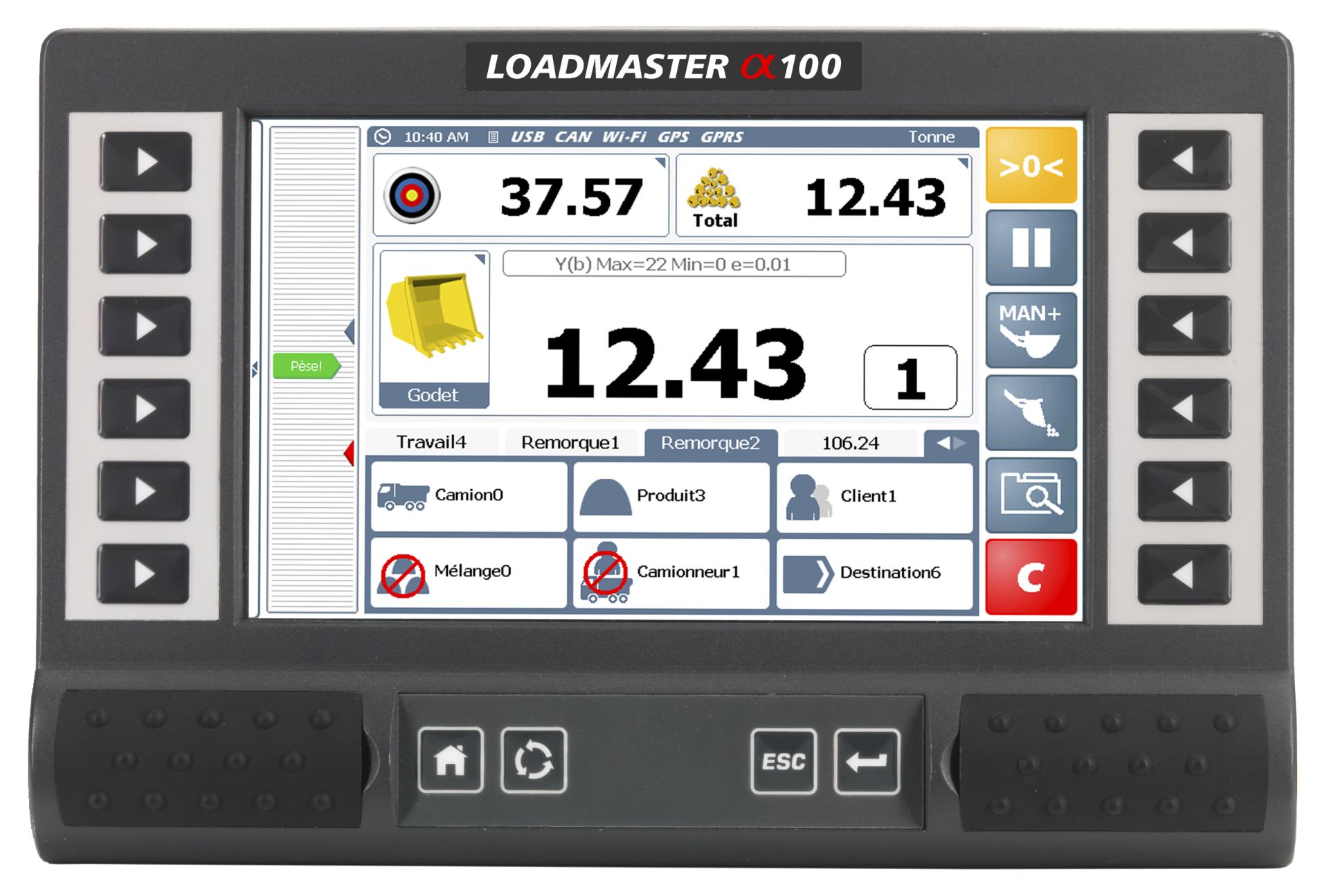 Système de pesage embarqué haut de gamme spécialement  conçu pour les chargeuses à pneus - LOADMASTER 100_0