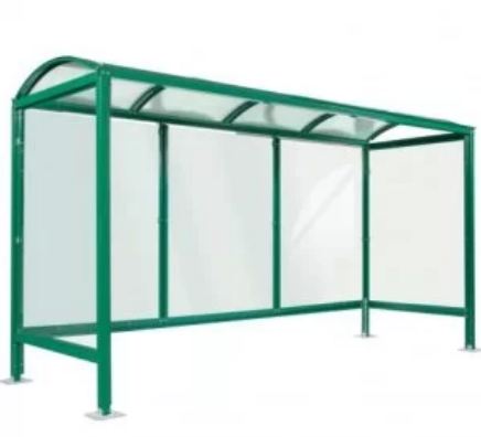 Abri Bus Viareggio - Profil en acier galvanisé 2,5 mm - Polycarbonate alvéolaire anti-UV_0