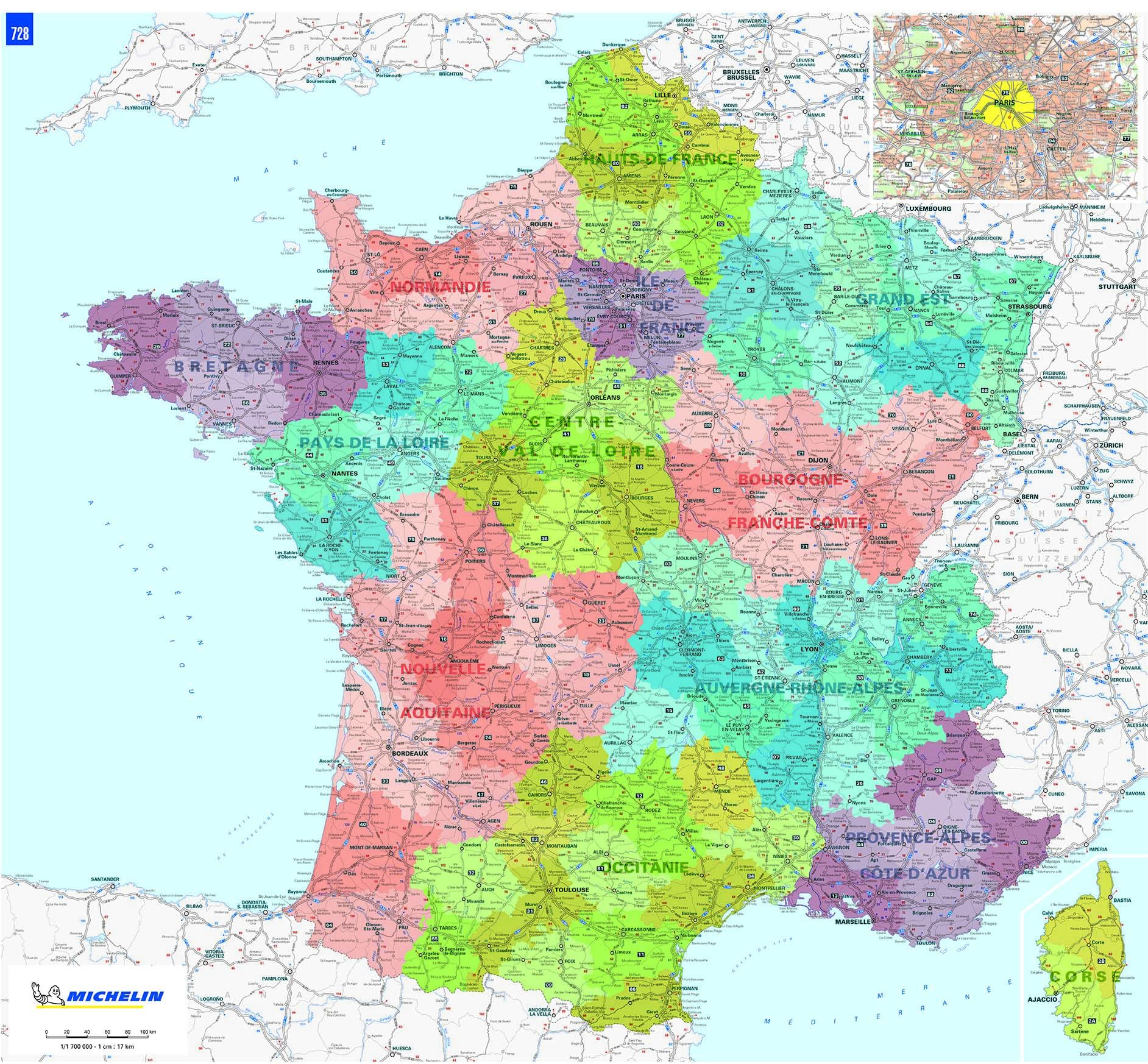 Carte de france grand format personnalisable