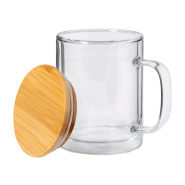 Mug isotherme en verre borosilicate double paroi