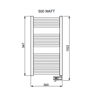 Sèche serviettes Lisa 2 électrique 1000W