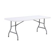 Lot de 4 tables polypro professionnelles en polypro 183 cm blanc