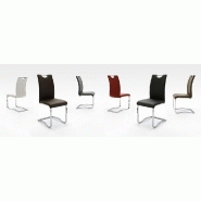 Lot de 4 chaises pieds noir siège de salon cuisine salle à manger design  élégant tissu gris 08_0000101