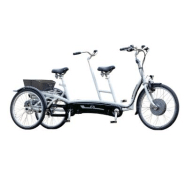 Tricycle Twinny Plus avec deux roues à l'arrière pour une meilleure stabilité