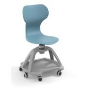 Chaise d'école pivotante Mia Store - dossier incurvé, polypropylène, 7,56 kg