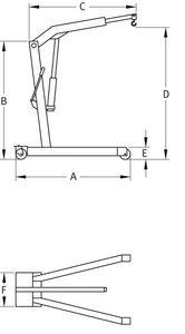 Grue d'atelier pliante 1T – SODISE 13078  Boutique Global Services  Véhicules Industriels