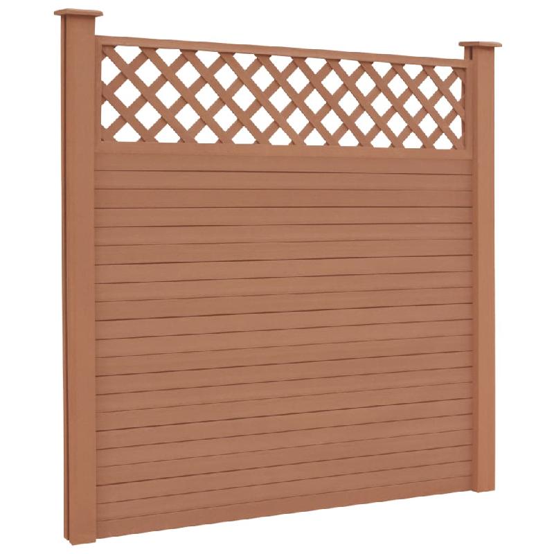 Vidaxl Clôture De Jardin Wpc 180x185 Cm Marron