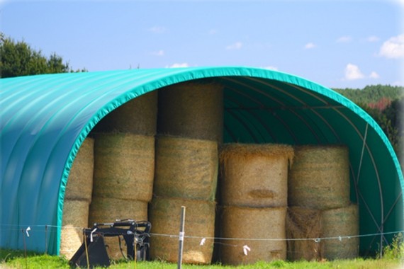 Pignon fermé en tôles Ondex  Pour tunnel de stockage agricole