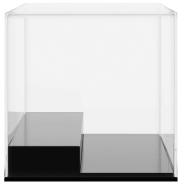 Meuble vitrine collection verre bombé, bois finition chêne patiné -  Tourlonias