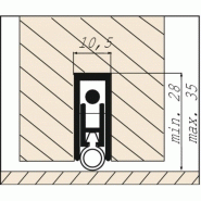 Protection bas de porte adhésive - Gris - 830 x 350 mm.