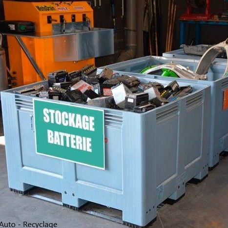 Caisse-palette plastique renforcée pour batteries, fers et métaux - Capacité 1.000 kg_0