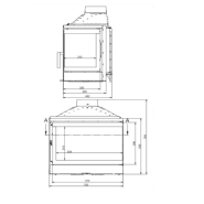 Insert cheminée Holguin 17,5 kW 2 vitres gauche fabrication européenne sur  notre boutique en ligne