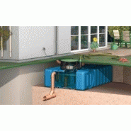 Cuve de stockage d'eau de pluie extra-plate 2500 L sur