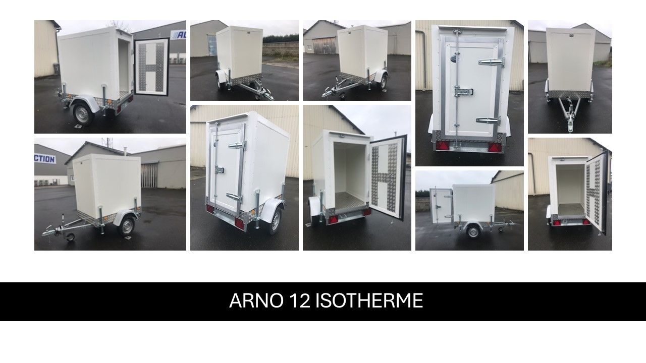 Remorque frigorifique isotherme simple essieu 750kg -  ARNO 12_0