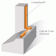 Joint mousse polyuréthane imprégnée 600 Pa Classe 1 MI 2408 X2 une face  adhésive 20 mm x 15m étanchéité 37mm - Le Temps des Travaux