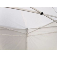 Abri stand parapluie M2 - Buff'hyeres Collectivités - Structure aluminium anodisé - Toit PVC 520 g/m² - Piètement 6 faces Ø 50 mm